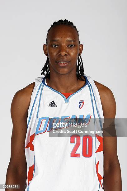 Sancho Lyttle of the Atlanta Dream poses for a portrait on 2010 WNBA Media Day on May 13, 2010 at Philips Arena in Atlanta, Georgia. NOTE TO USER:...
