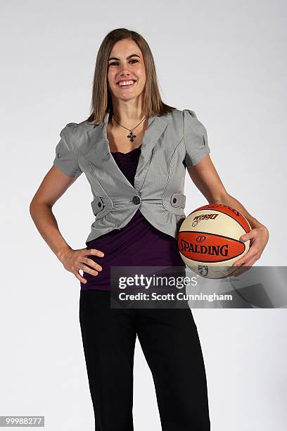Shalee Lehning of the Atlanta Dream poses for a portrait on 2010 WNBA Media Day on May 13, 2010 at Philips Arena in Atlanta, Georgia. NOTE TO USER:...