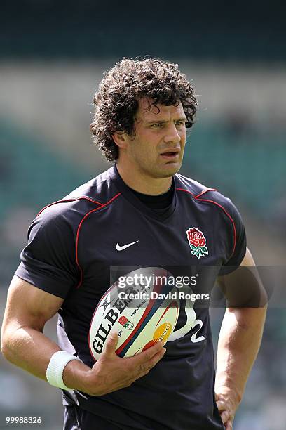 Dan Ward-Smith looks on during an England training session held at Twickenham on May 18, 2010 in Twickenham, England.