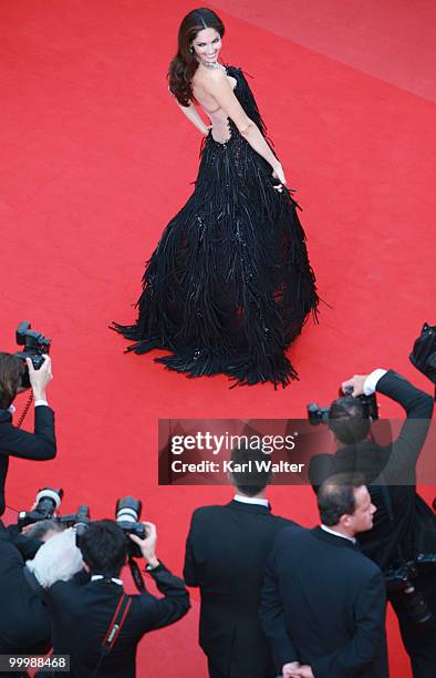 Model Eugenia Silva attends the "Poetry" Premiere at the Palais des Festivals during the 63rd Annual Cannes Film Festival on May 19, 2010 in Cannes,...