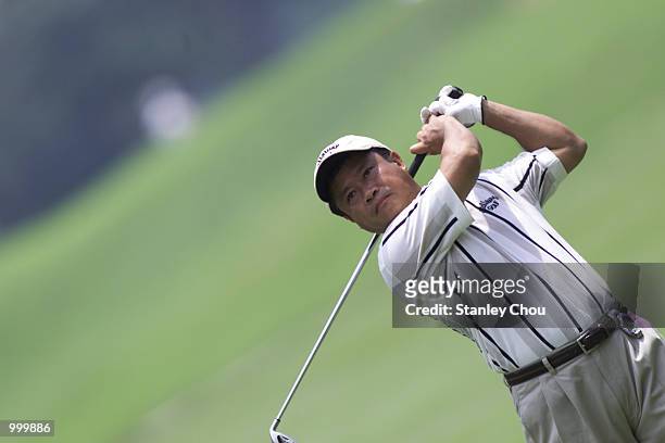 Kyi Hla Han of Myanmar in action during the Second Round of the Foursome Stroke Play during the Davidoff Nations Cup- World Cup Qualifier 2001 held...