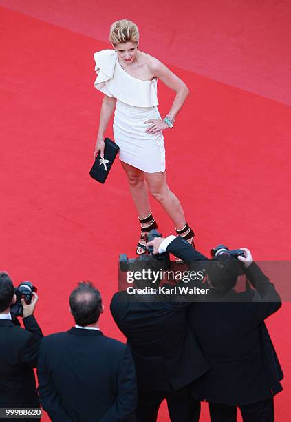 Clotilde Courau, Princess of Piedmont attends the "Poetry" Premiere at the Palais des Festivals during the 63rd Annual Cannes Film Festival on May...