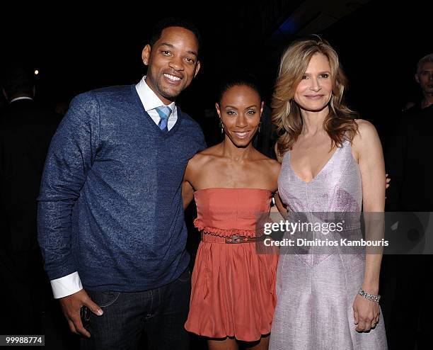 Will Smith, Jada Pinkett Smith and Kyra Sedgwick attend the TEN Upfront presentation at Hammerstein Ballroom on May 19, 2010 in New York City....