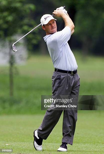 Alex Cejka of Germany in action during the Second Round of the Foursome Stroke Play during the Davidoff Nations Cup- World Cup Qualifier 2001 held at...