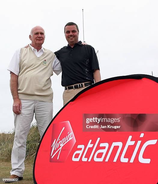 Winners Andre Roberts and Alex Rowland of Hawarden pose for a picture at the end of play during the Virgin Atlantic PGA National Pro-Am Championship...