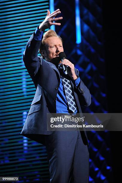 Conan O'Brien performs at the TEN Upfront presentation at Hammerstein Ballroom on May 19, 2010 in New York City. 19688_002_0895.JPG