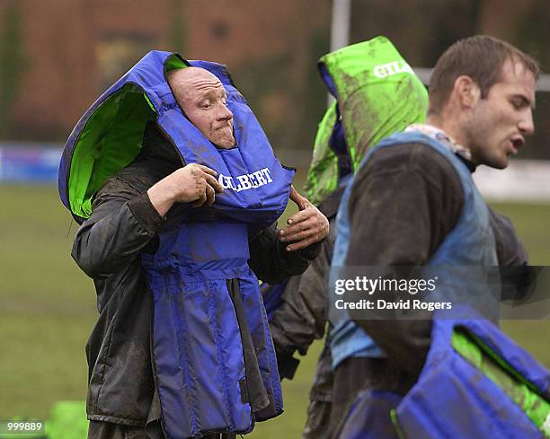 Derek Jelly, the Leicester prop during team training at The Oval, Oadby, Leicester. DIGITAL IMAGE Mandatory Credit: Dave Rogers/ALLSPORT