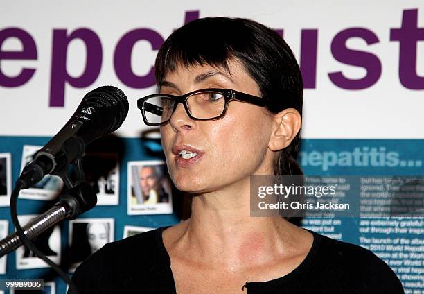 Sadie Frost attends a press reception ahead of World Hepatitis Day at Houses of Parliament on May 19, 2010 in London, England.