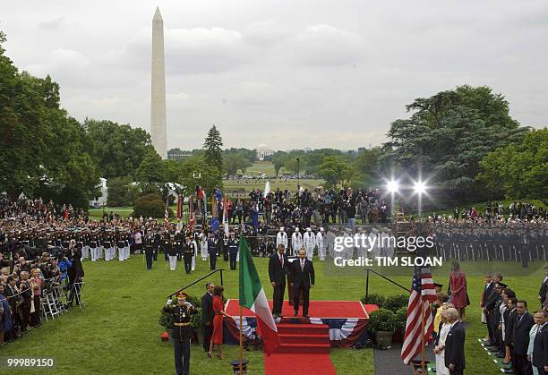 President Barack Obama and Mexico�s President Felipe Calderón step off the podium May 19, 2010 during a welcome ceremony on the South Lawn of the...