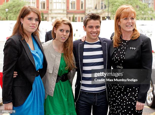 Princess Eugenie of York, HRH Princess Beatrice of York, Joe McElderry and Sarah Ferguson, The Duchess of York attend the opening of the Teenage...