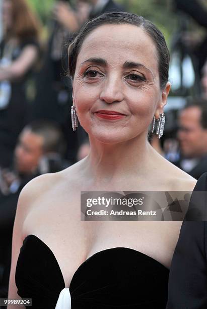 Dominique Blanc attends the "Poetry" Premiere at the Palais des Festivals during the 63rd Annual Cannes Film Festival on May 19, 2010 in Cannes,...