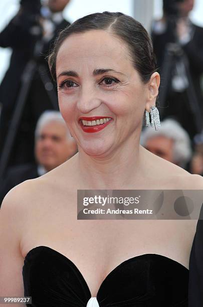 Dominique Blanc attends the "Poetry" Premiere at the Palais des Festivals during the 63rd Annual Cannes Film Festival on May 19, 2010 in Cannes,...