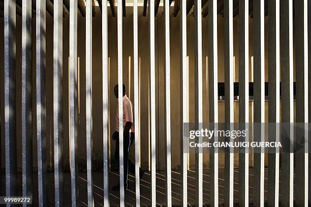 Visitors leave on May 19, 2010 the Apartheid museum in Johannesburg, South Africa. The Apartheid Museum opened in 2001and is acknowledged as...