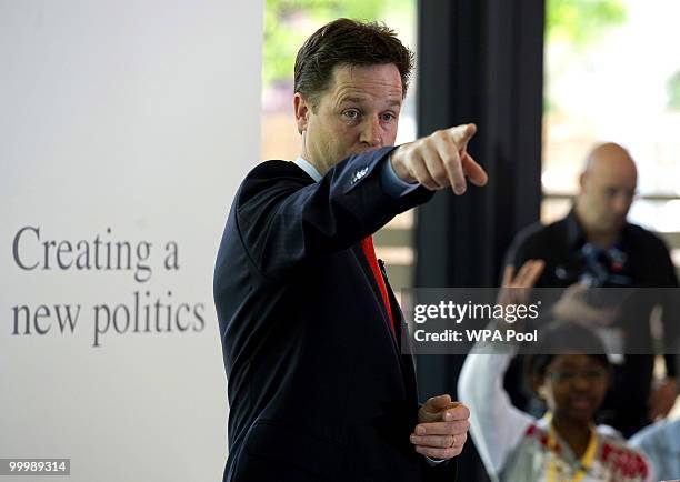 Nick Clegg, the Deputy Prime Minister, delivers a speech setting out the Government's plans for political reform at the City and Islington College on...