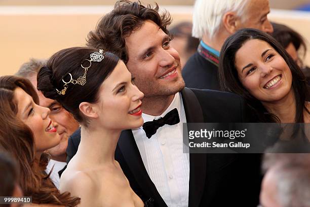 Actress Nora Von Waldstaetten and Edgar Ramirez attend the "Poetry" Premiere at the Palais des Festivals during the 63rd Annual Cannes Film Festival...