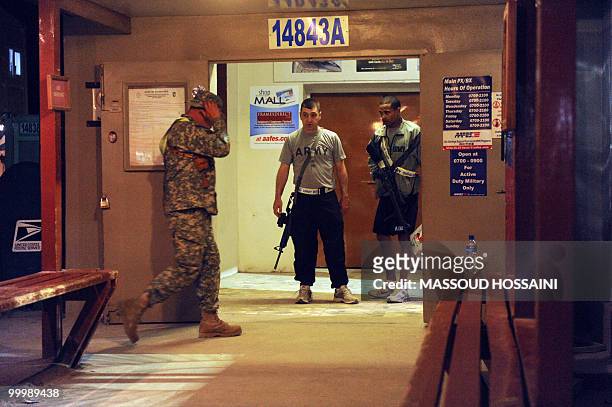 Army soldiers are pictured in their barracks after a Taliban attack on US air base in Bagram, 50 kms north of Kabul, on May 19, 2010. Taliban...