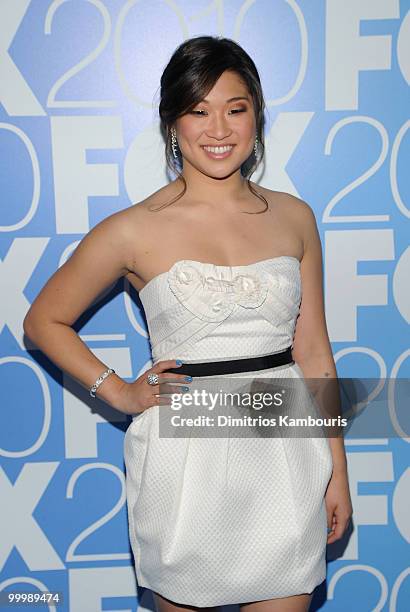 Actress Jenna Ushkowitz attends the 2010 FOX Upfront after party at Wollman Rink, Central Park on May 17, 2010 in New York City.