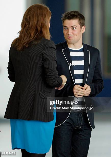 Princess Eugenie of York and Joe McElderry attend the opening of the Teenage Cancer Trust Unit at the Great North Children's Hospital on May 19, 2010...