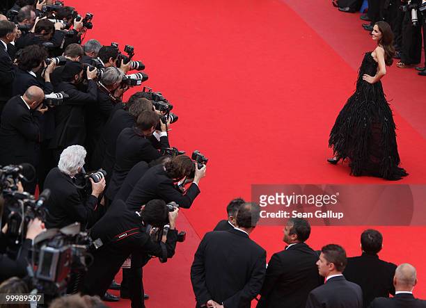 Model Eugenia Silva attends the "Poetry" Premiere at the Palais des Festivals during the 63rd Annual Cannes Film Festival on May 19, 2010 in Cannes,...