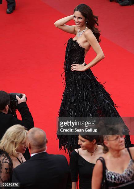 Model Eugenia Silva attends the "Poetry" Premiere at the Palais des Festivals during the 63rd Annual Cannes Film Festival on May 19, 2010 in Cannes,...