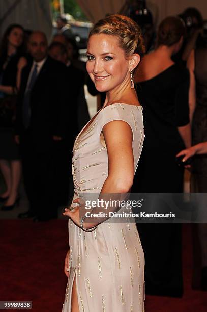 Actress Kate Hudson attends the Costume Institute Gala Benefit to celebrate the opening of the "American Woman: Fashioning a National Identity"...