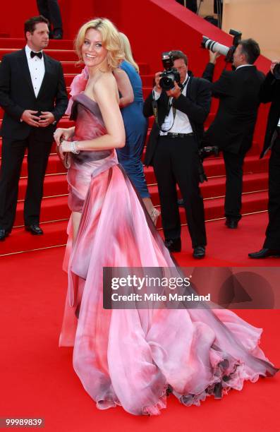 Elizabeth Banks attends the premiere of 'Poetry' held at the Palais des Festivals during the 63rd Annual International Cannes Film Festival on May...