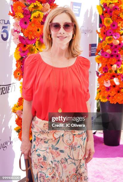 Actor Sharon Lawrence attends American Cancer Society's California Spirit 33 Gourmet Garden Party at Sony Pictures Studios on July 15, 2018 in Culver...