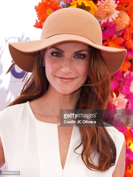 Tv personality Samantha Harris attends American Cancer Society's California Spirit 33 Gourmet Garden Party at Sony Pictures Studios on July 15, 2018...