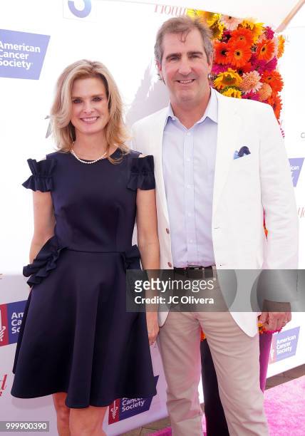 Roger Davis and Joy Davis attend American Cancer Society's California Spirit 33 Gourmet Garden Party at Sony Pictures Studios on July 15, 2018 in...