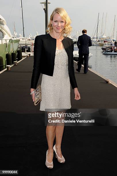 Actress Naomi Watts attends the Fair Game Cocktail Party hosted by Giorgio Armani held aboard his boat 'Main' during the 63rd Annual International...