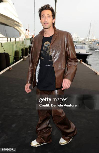 Actor Adrien Brody attends the Fair Game Cocktail Party hosted by Giorgio Armani held aboard his boat 'Main' during the 63rd Annual International...