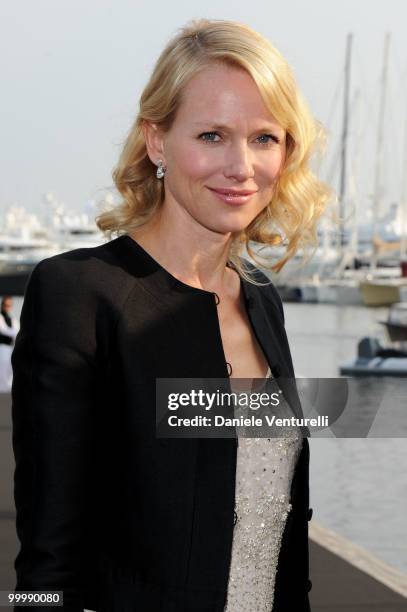 Actress Naomi Watts attends the Fair Game Cocktail Party hosted by Giorgio Armani held aboard his boat 'Main' during the 63rd Annual International...