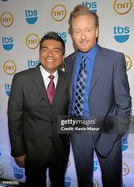 George Lopez and Conan O'Brien attend the TEN Upfront presentation at Hammerstein Ballroom on May 19, 2010 in New York City. 19688_001_0405.JPG