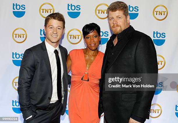 The Cast of SouthLand Ben McKenzie. Regina King, and Michael Cudlitz attend the TEN Upfront presentation at Hammerstein Ballroom on May 19, 2010 in...