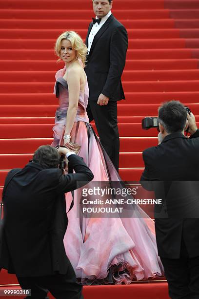 Actress Elizabeth Banks arrives for the screening of "Poetry" presented in competition at the 63rd Cannes Film Festival on May 19, 2010 in Cannes....