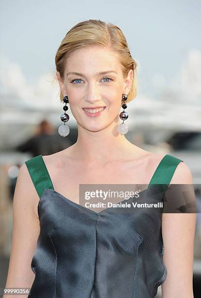 Eva Riccobono attends the Fair Game Cocktail Party hosted by Giorgio Armani held aboard his boat 'Main' during the 63rd Annual International Cannes...