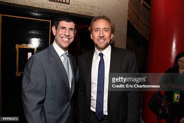 Disney's Rich Ross and Nicolas Cage at the Cinematic Celebration of Jerry Bruckheimer sponsored by Sprint and AFI on May 17, 2010 at Grauman's...
