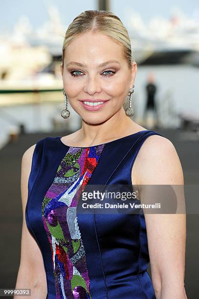 Ornella Muti attends the Fair Game Cocktail Party hosted by Giorgio Armani held aboard his boat 'Main' during the 63rd Annual International Cannes...