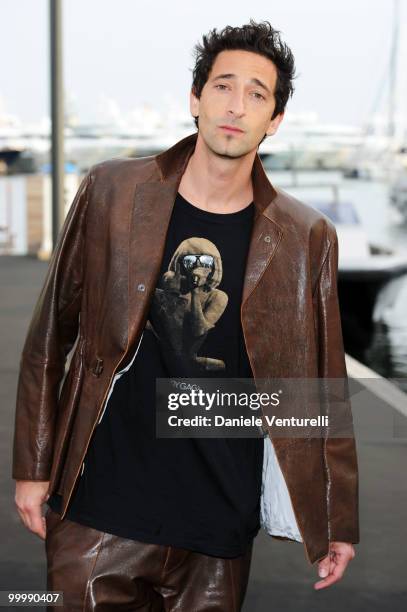Actor Adrien Brody attends the Fair Game Cocktail Party hosted by Giorgio Armani held aboard his boat 'Main' during the 63rd Annual International...