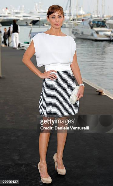 Actress and singer Natalie Imbruglia attends the Fair Game Cocktail Party hosted by Giorgio Armani held aboard his boat 'Main' during the 63rd Annual...