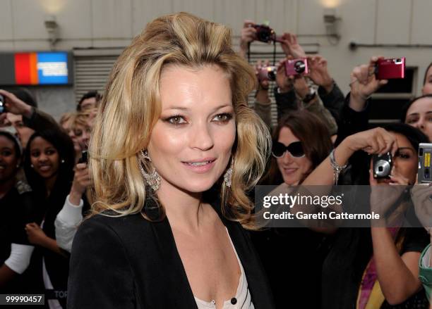 Kate Moss attends the launch party for the opening of TopShop's Knightsbridge store on May 19, 2010 in London, England.