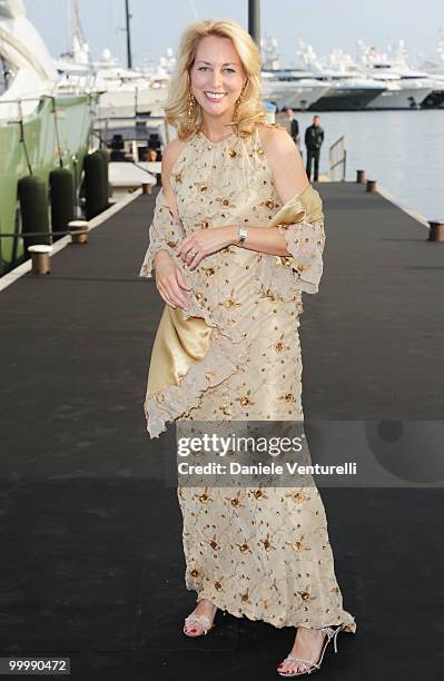 Valerie Plame Wilson attends the Fair Game Cocktail Party hosted by Giorgio Armani held aboard his boat 'Main' during the 63rd Annual International...