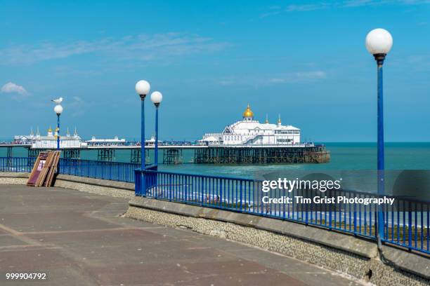 the pier and promenade, eastbourne, east sussex - eastbourne pier photos et images de collection