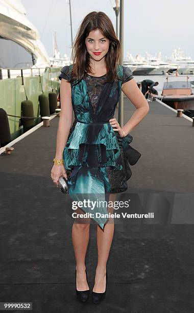 Model Julia Restoin Roitfeld attends the Fair Game Cocktail Party hosted by Giorgio Armani held aboard his boat 'Main' during the 63rd Annual...