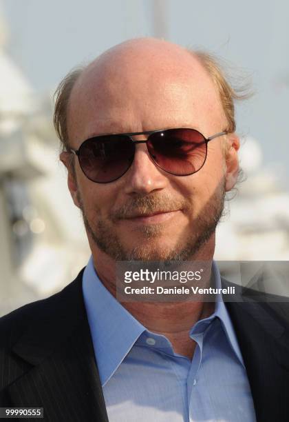 Director Paul Haggis attends the Fair Game Cocktail Party hosted by Giorgio Armani held aboard his boat 'Main' during the 63rd Annual International...