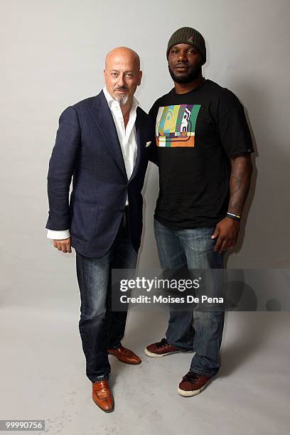 Domenico Vacca and D'Qwell Jackson attend the launch of Domenico Vacca Denim at Domenico Vacca on May 18, 2010 in New York City.