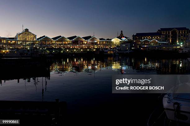 The Victoria and Alfred Waterfront, in Cape Town Harbour, with Table Mountain, in the background, are pictured on May 19,2010 in Cape Town. South...