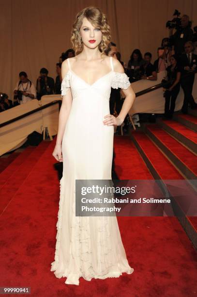 Taylor Swift attends the Costume Institute Gala Benefit to celebrate the opening of the "American Woman: Fashioning a National Identity" exhibition...