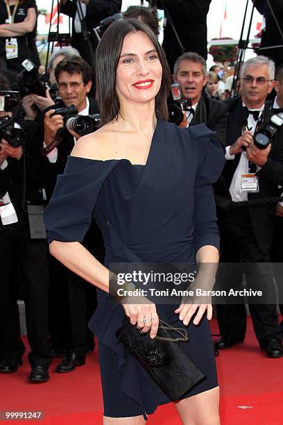 Actress Geraldine Pailhas attends the premiere of 'Poetry' held at the Palais des Festivals during the 63rd Annual International Cannes Film Festival...