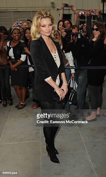 Kate Moss attends the launch party for the opening of TopShop's Knightsbridge store on May 19, 2010 in London, England.